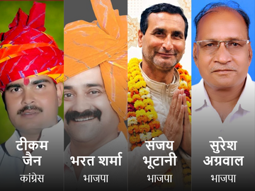 सभापति-चेयरमैन के लिए प्रत्याशियों ने भरे नामांकन:बूंदी में सभापति के लिए कांग्रेस से 1 और भाजपा से 3 ने भरा पर्चा