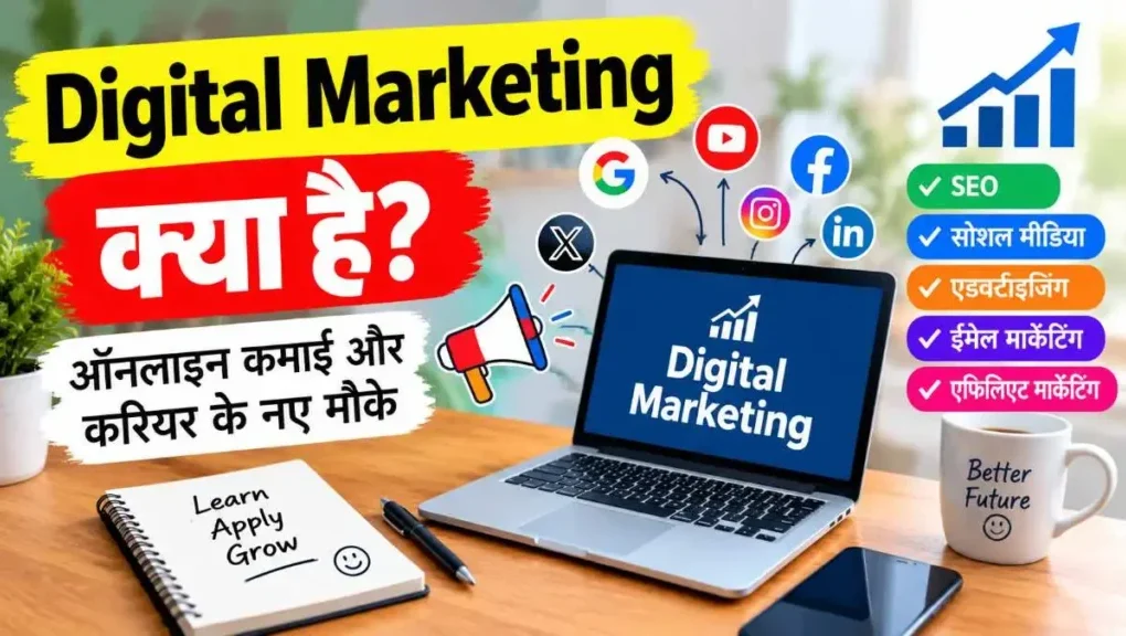 डिजिटल मार्केटिंग क्या है? इसके 10 बड़े फायदे, प्रकार और करियर बनाने का तरीका 2026